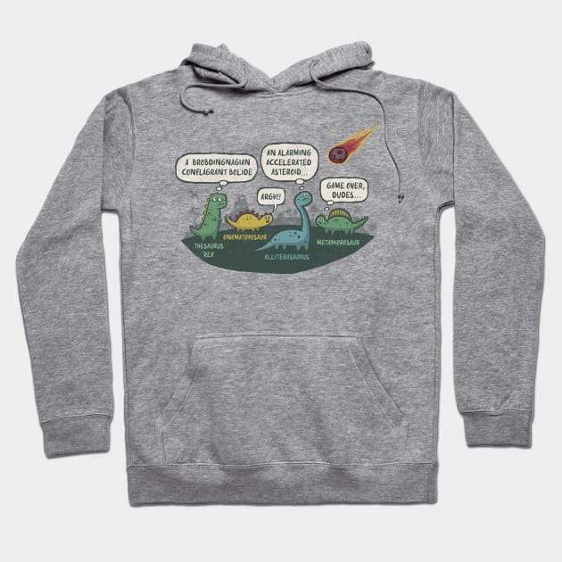 Last Meeting of the Dinosaur Literary Club Hoodie by kg07_shirts